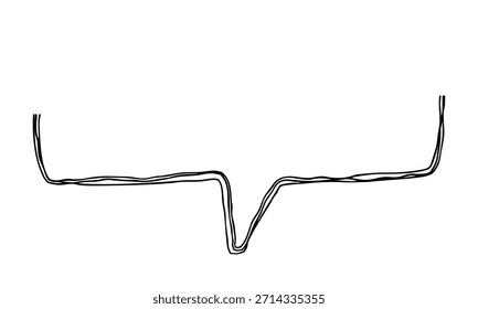 Icono de línea dibujado a mano de la burbuja de discurso Ilustración vectorial monocromática con múltiples líneas superpuestas