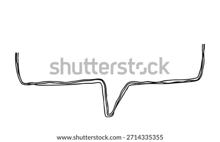 Speech bubble hand-drawn line icon Monochrome vector illustration with multiple overlapping lines