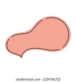 Speech bubble. Hand-drawn message bubble. Chatting.