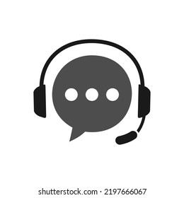 Speech bubble with headphones icon