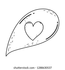 speech bubble with heart