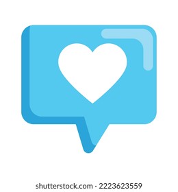 speech bubble with heart icon