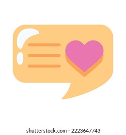 burbuja de habla con icono cardíaco