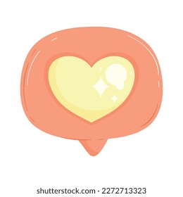 speech bubble with heart icon