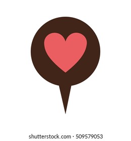 speech bubble with heart icon