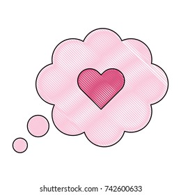 speech bubble with heart icon