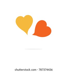 Speech bubble with heart icon vector illustration eps 10