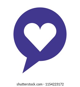 speech bubble with heart isolated icon - Shutterstock ID 1154223172