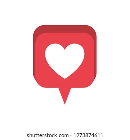 speech bubble with heart isolated icon