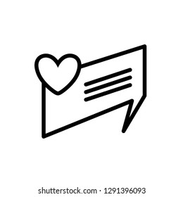 speech bubble with heart love