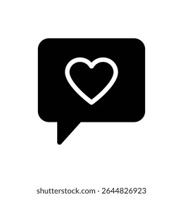 Speech Bubble with Heart for a Loving Expression