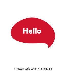 Speech bubble with hello