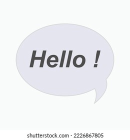 Speech Bubble Hello. Greeting, Communicate Symbol - Vector.