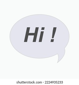 Speech Bubble Hi!. Greeting Symbol - Vector.