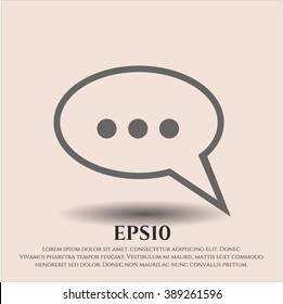 Speech bubble high quality icon