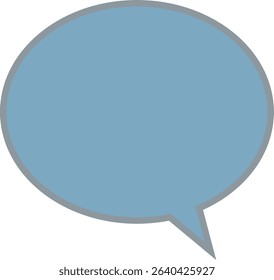 Speech bubble icon -1- blue
