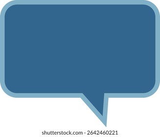 Speech bubble icon -3- darkblue