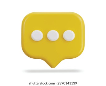 speech bubble icon 3d rendering vector illustration