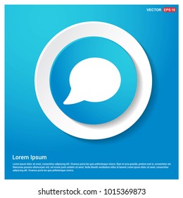 Speech bubble icon Abstract Blue Web Sticker Button