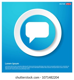 Speech bubble icon Abstract Blue Web Sticker Button