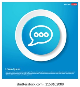 Speech bubble icon Abstract Blue Web Sticker Button - Free vector icon