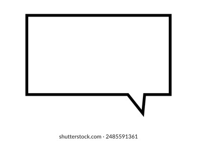 Icono de burbuja de voz. Burbuja de habla negra, globo de discurso, icono de Vector de arte de línea de burbuja de chat para App. Ilustración vectorial. Colección de Vector de burbujas de revistas de historietas. eps 10