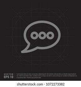 Speech bubble icon - Black Creative Background