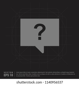 Speech bubble icon - Black Creative Background - Free vector icon