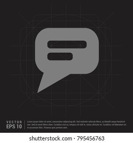 Speech bubble icon Black Creative Background