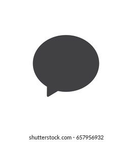 Speech bubble icon in black on a white background. Vector illustration