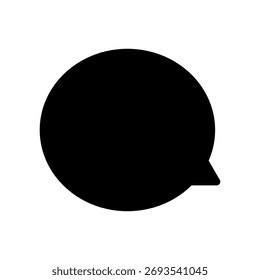 Icono de burbuja de discurso Ilustración vectorial de silueta negra.