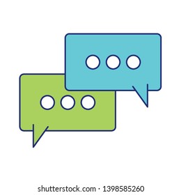 speech bubble icon blue lines