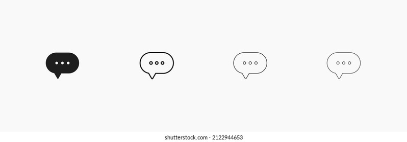 Speech bubble icon. Speech box isolated on white background vector