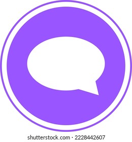 Speech bubble icon, speech bubble button