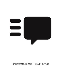 Speech bubble icon. Chat, conversation, communication, message symbol isolated on white background