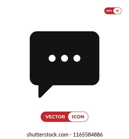 Speech bubble icon. Chat, conversation, communication, message symbol isolated on white background