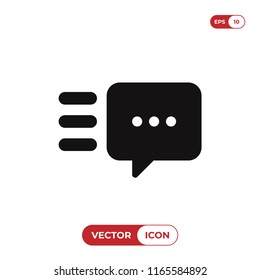 Speech bubble icon. Chat, conversation, communication, message symbol isolated on white background