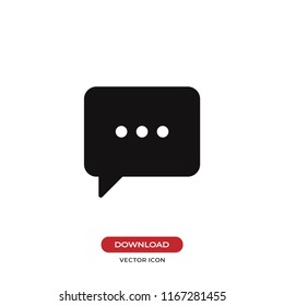 Speech bubble icon. Chat, conversation, communication, message symbol isolated on white background