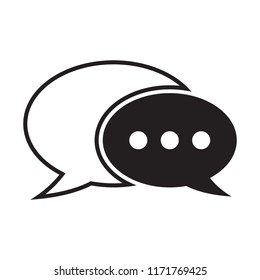 Speech bubble icon. Chat icon, dialog icon, comment icon, vector