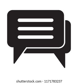 Speech bubble icon. Chat icon, dialog icon, comment icon, vector