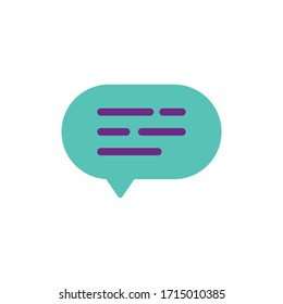 Speech bubble Icon. Chat dialog symbol. Online Message communication.