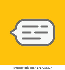 Speech bubble Icon. Chat dialog symbol. Online Message communication.