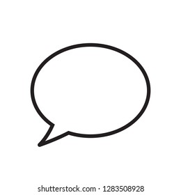 Speech bubble icon, chat bubble line art vector icon for apps and websites