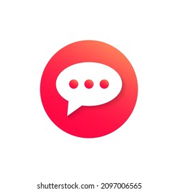 Speech bubble icon. Chat, message, talk circle symbol. Vector illustration.