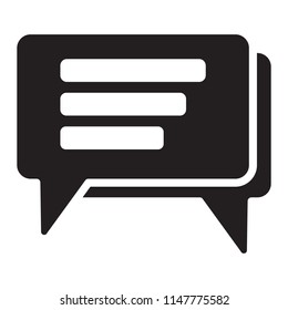 Speech bubble icon. Chat icon, sms icon, comment icon