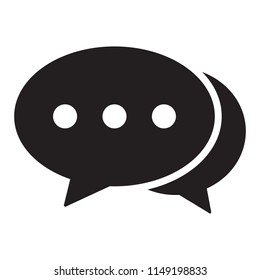 Speech bubble icon. Chat icon, sms icon, comment icon