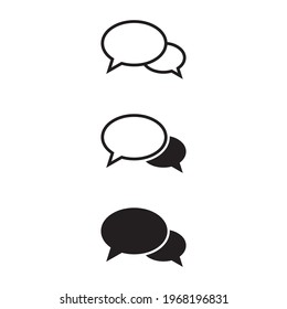 Speech bubble icon. Chat symbol icon