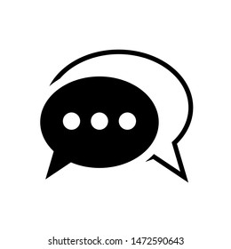 Speech Bubble Icon. Chat Vector Illustration symbol.