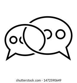 Speech Bubble Icon. Chat Vector Illustration symbol.