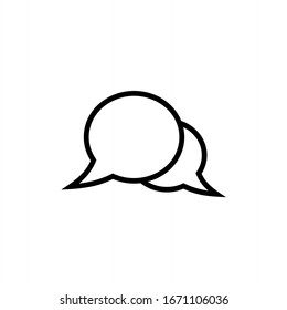 Icono de Bubble de voz. Ilustración vectorial de icono de chats, Comentario